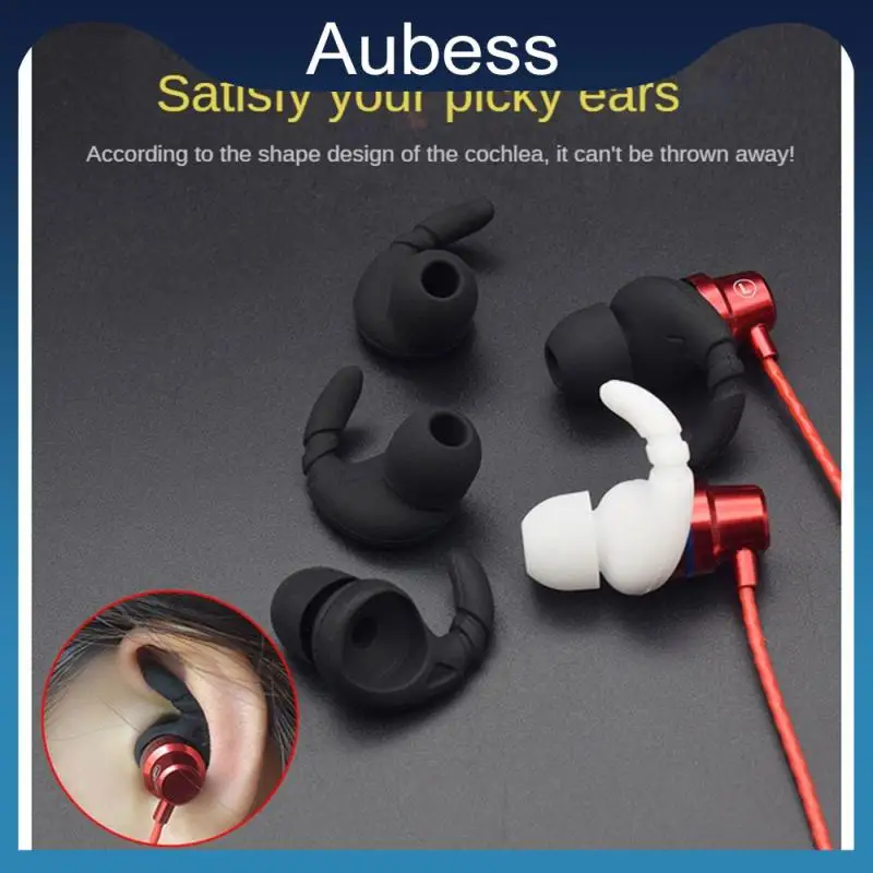 

Black Earplugs Anti-fouling And Dirt-resistant Earphone Cover Skin-friendly Feel Resistant To Compression And Deformation White