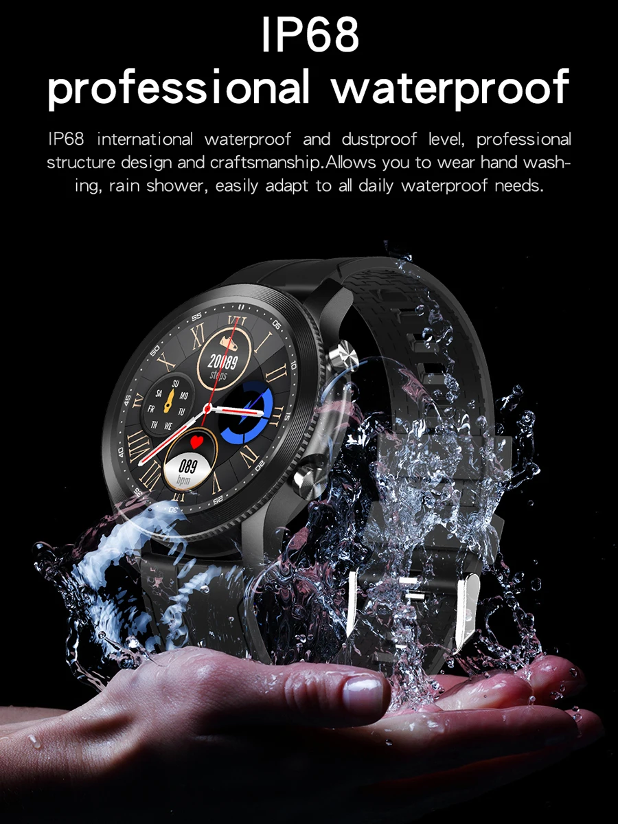 LEMFO SmartWatch 2022 Смарт-часы для мужчин Bluetooth Call Outdoor Music Play IP68 Водонепроницаемые