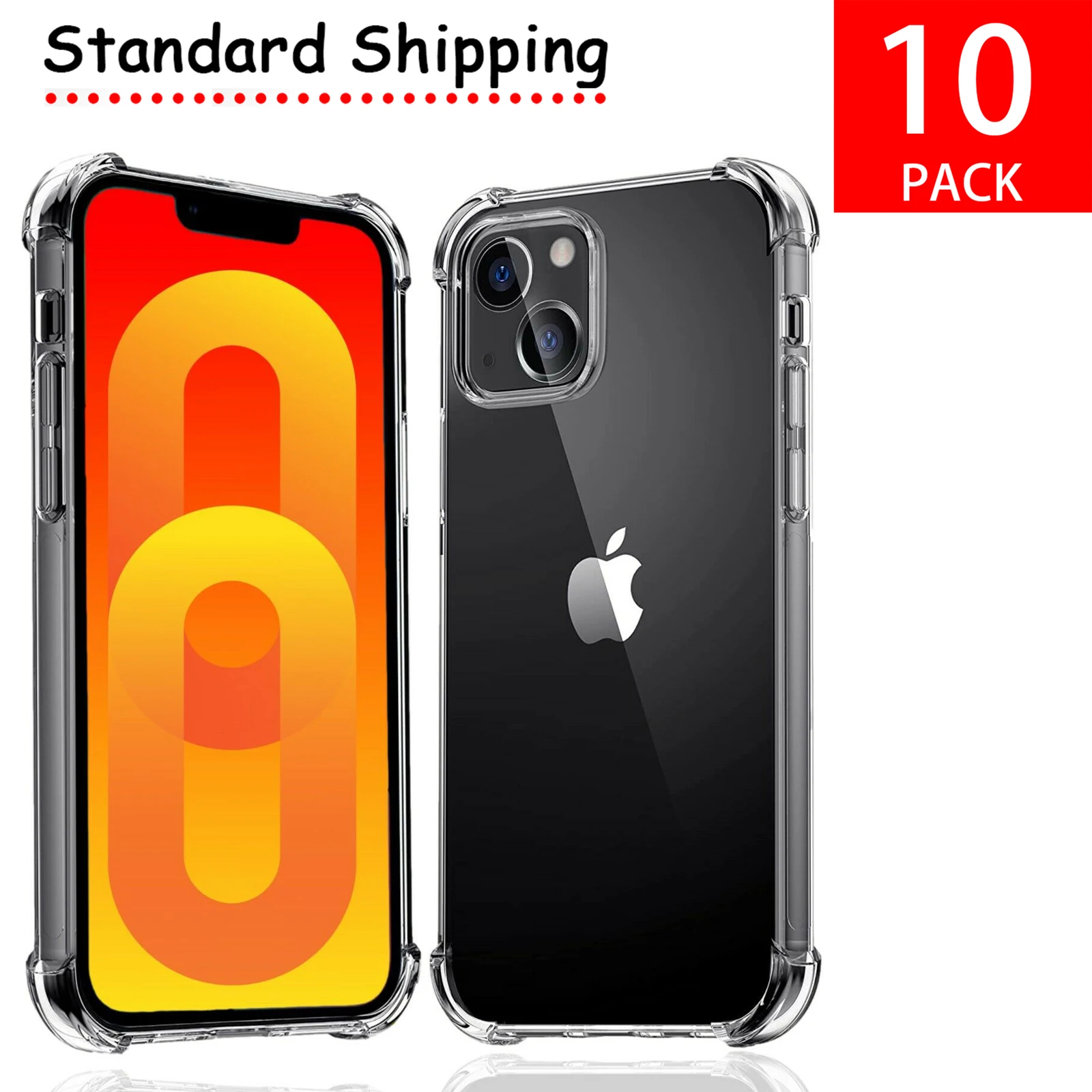 10 шт./упаковка резиновый тонкий гибкий прозрачный амортизирующий чехол из ТПУ с