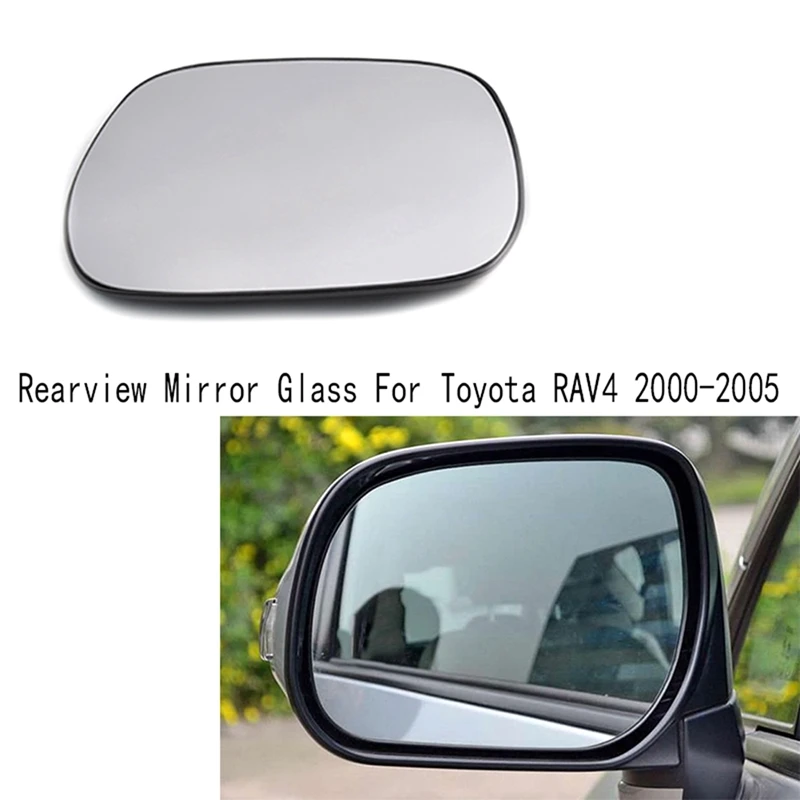 

Car Rearview Mirror Reversing Lens Heating Wide-Angle Mirror for Toyota RAV4 2000-2005