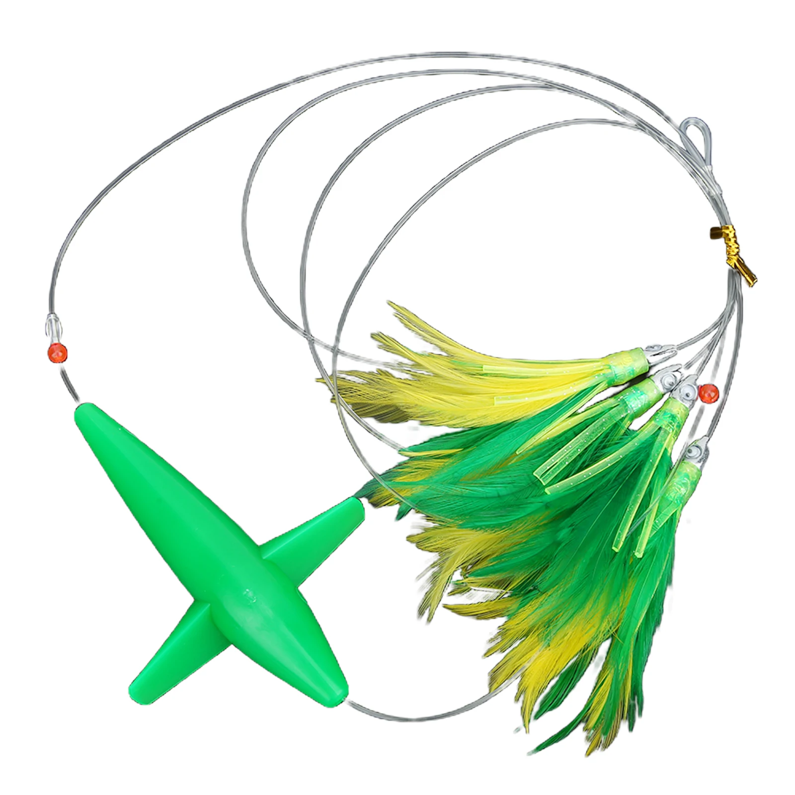 

Feather Trolling Skirt Tuna Lure For Big Game Fishing Rigged With Steel Hook Rigged Hooks Big Game Leader Rig Fishing