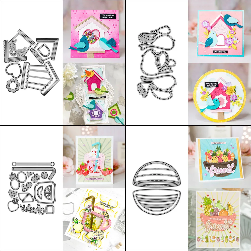 2024 AliliArts металлические Вырубные штампы птицы и гнезда Сделай Сам Скрапбукинг