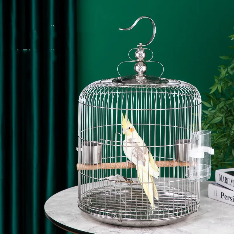 

Parakeet Outdoor Bird Cages Canaries Parakeets Pigeon Transport Stainless Carrying Bird Cages Lovebird Oiseaux Decorative Cages