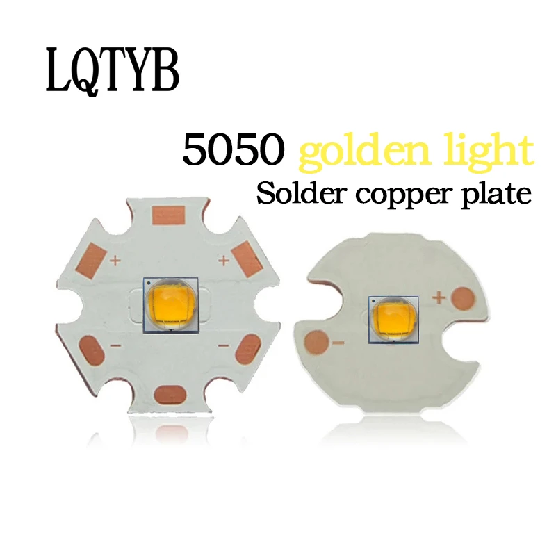 

10pcs 5050 high power LED lamp beads 10w golden light T6 XML2 LED ceramic lamp beads stage light commercial lighting