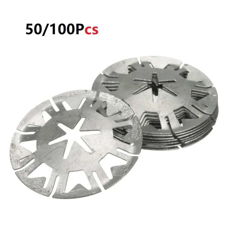 

50/100PCS Universal Car Metal Clamping Washers Heat Shield Insulation Cover Fasteners Undertray Exhaust Metal Spring Washer