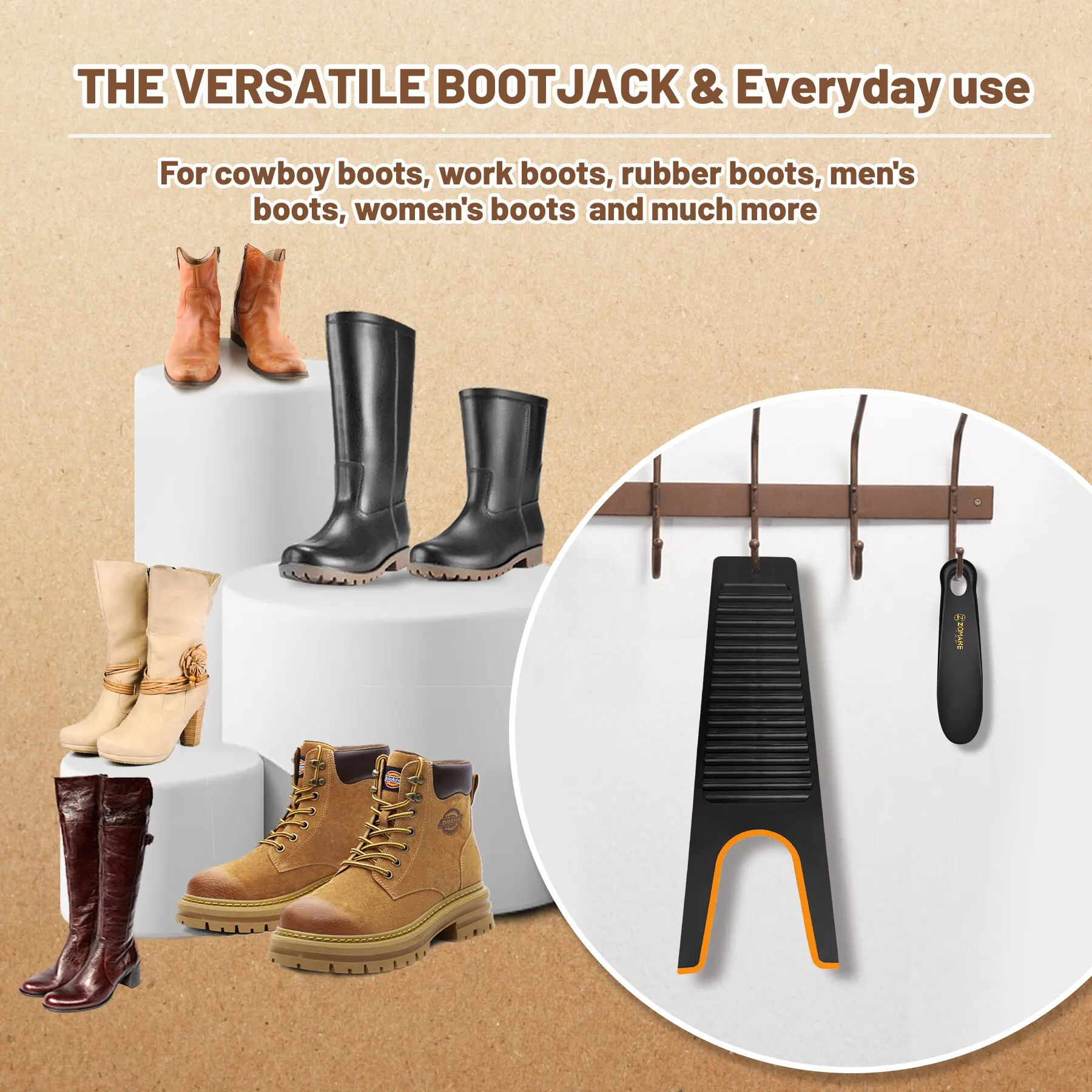 Ботинки ZOMAKE в западном стиле: рабочая обувь. Обувь из смолы. Кожаная обувь с