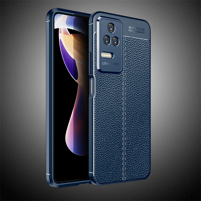 For Poco F4 Case Cover Poco F4 Coque Shockproof TPU Soft Leather Phone Funda Shell Bumper for Poco F4