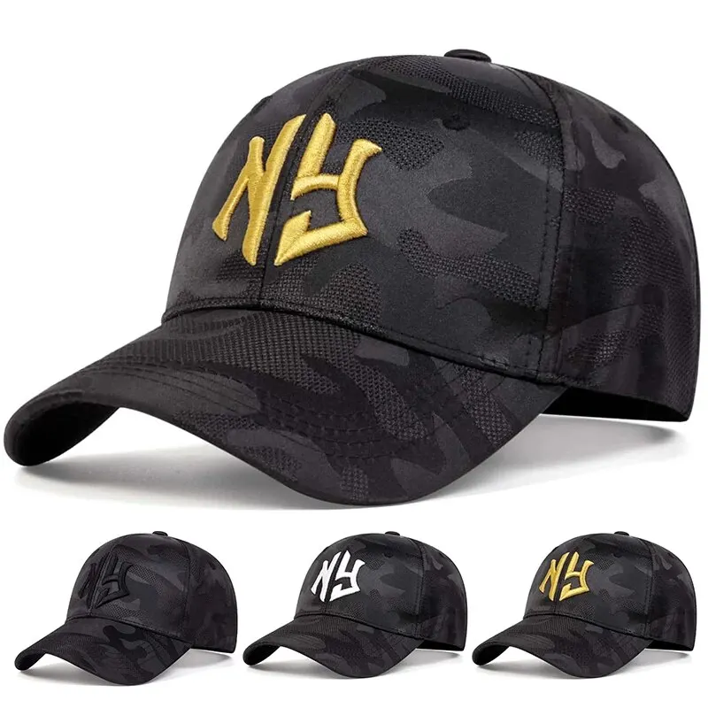 Кепка унисекс с вышивкой камуфляжная бейсбольная регулируемая надписью для