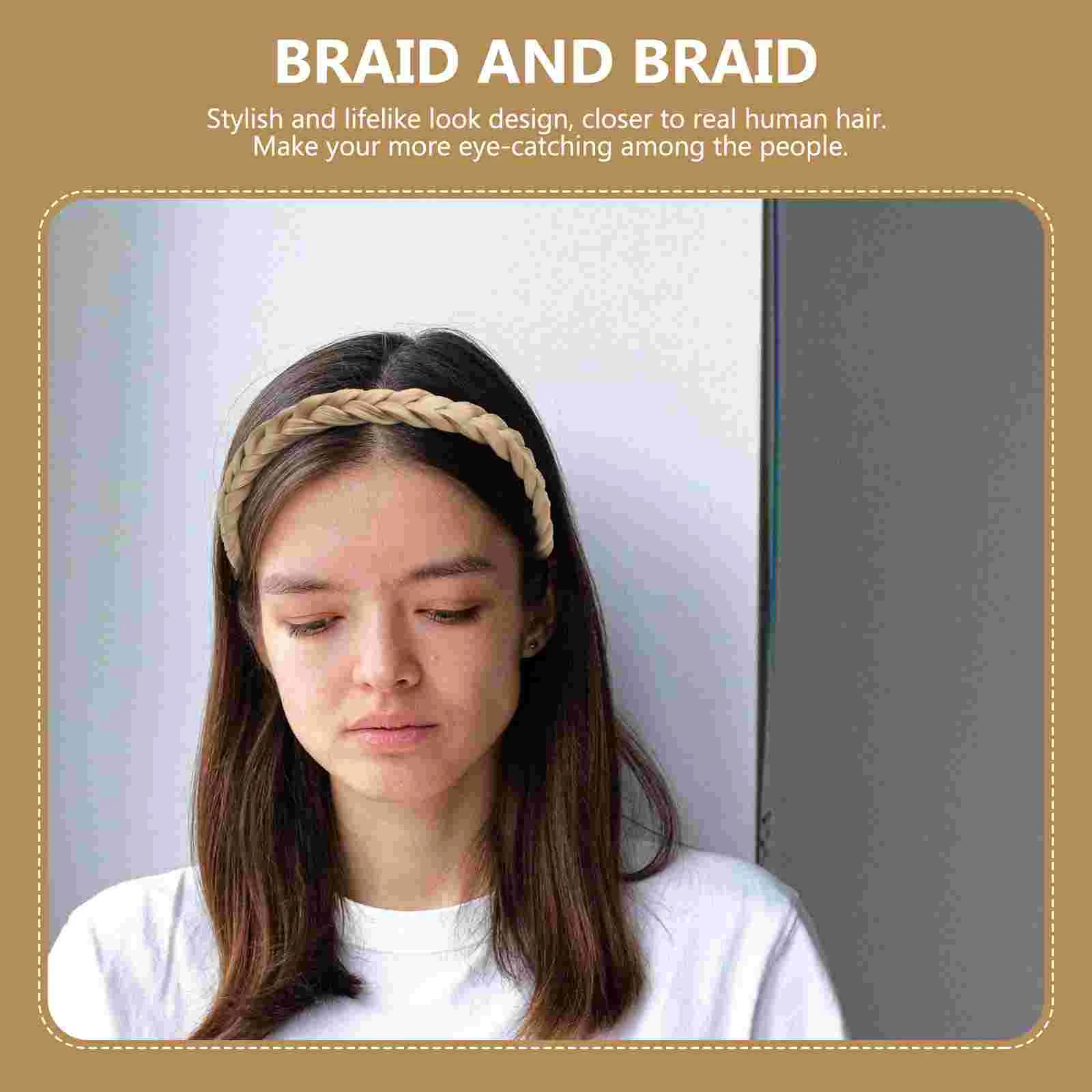 

1PC Fashion Retro Two-strand Hairband Handmade Woven Twisted Braid Headband