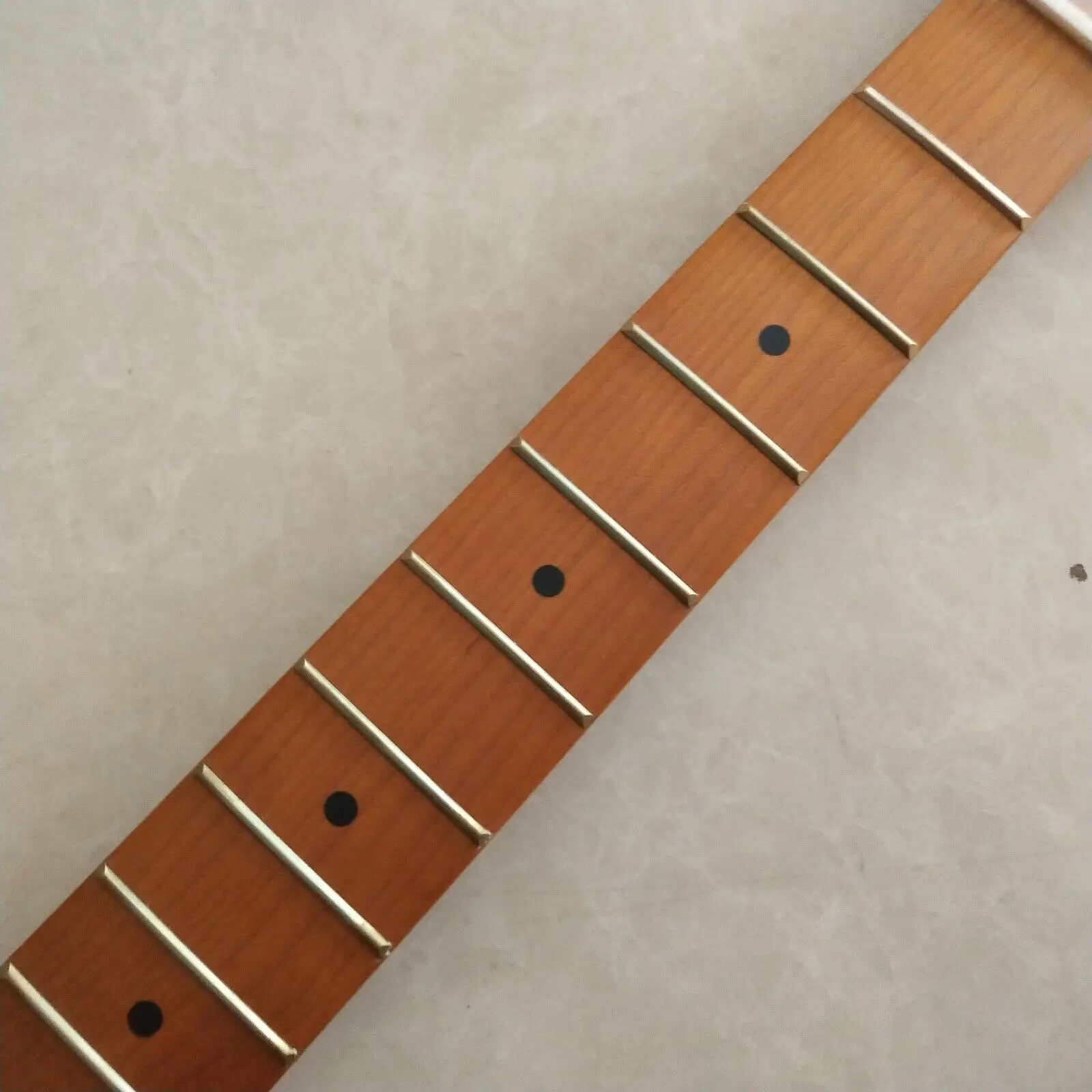 Roasted Maple Guitar Neck 22 Fret 25.5 Inch Fingerboard Dot Inlay Big head parts enlarge