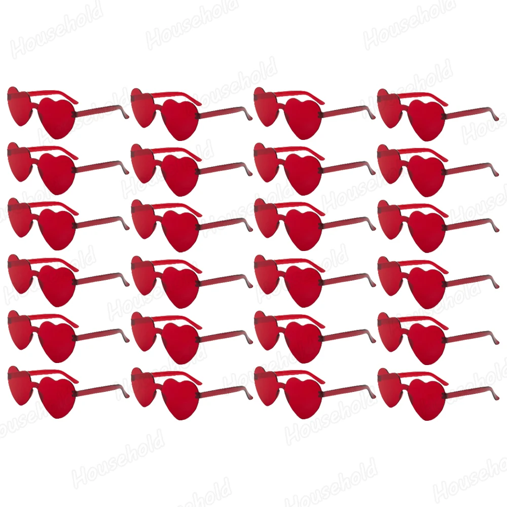 Солнцезащитные очки в форме сердца, пластиковые, разноцветные