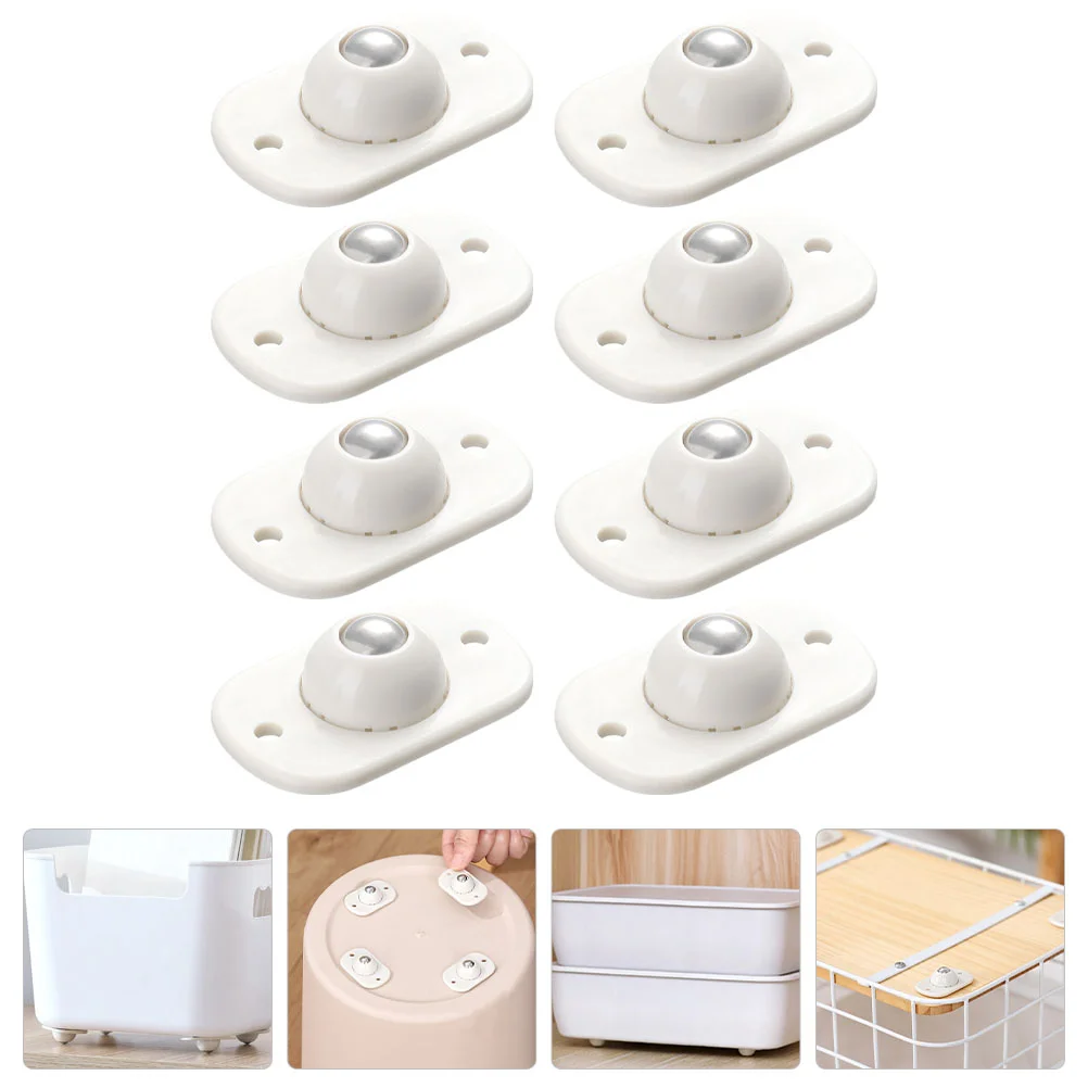 

Wheels Casters Caster Adhesive Furniture Storage Mini Box Self Heavy Wheel Swivel Case Duty Pulley Can Stick Plastic Miniature