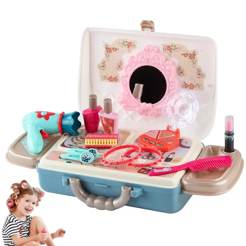 

Комплект для макияжа детский, комплект для ролевых игр, Обучающие игрушки на день рождения, рождественский подарок, набор для макияжа для малышей