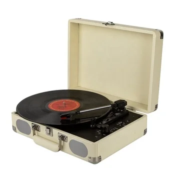 Home Audio Vinyl Record Player 3 Speed Gramaphone Belt-Drive Record Player Semi Automatic Phonograph Turntable Record Player enlarge