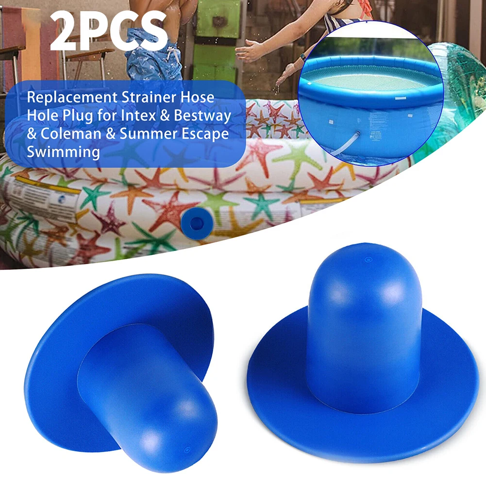 

Заглушки для бассейна 2 шт., запчасти для насоса с голубым фильтром, комплект пластиковых аксессуаров для бассейна, стопор с отверстием для фильтра