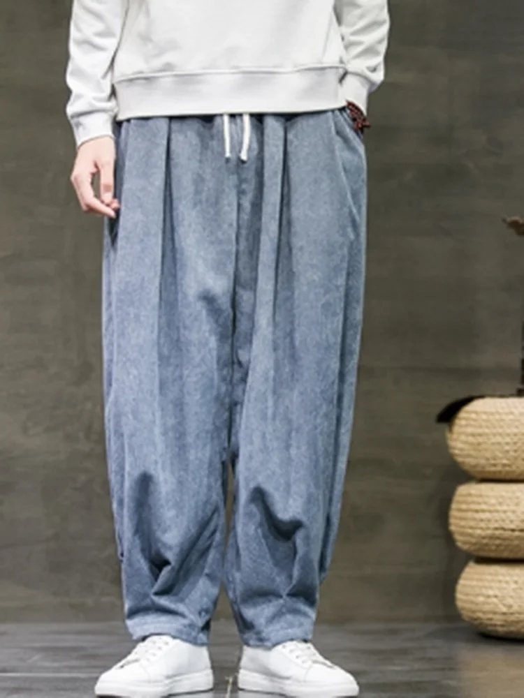 Зимние шаровары большого размера 5xl Женские Мешковатые вельветовые панталоны