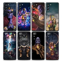 marvel phone case for samsung galaxy s7 s8 s9 s10e s21 s20 fe plus ultra 5g soft tpu funda case cover marvel the aengers thanos