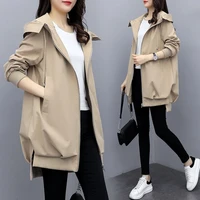 m 5xl winter womens jacket hooded long sleeve casual windbreaker oversize female loose jackets plus size solid ladies outerwear