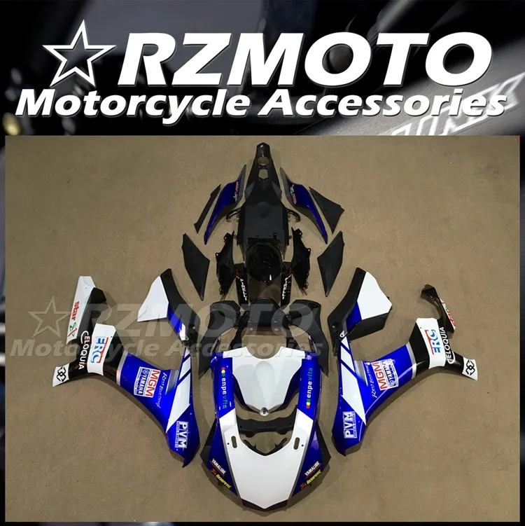 

New ABS Motorcycle Fairings Kit Fit for YAMAHA YZF - R1 R1m 2015 2016 2017 2018 2019 15 16 17 18 19 Bodywork set Blue White