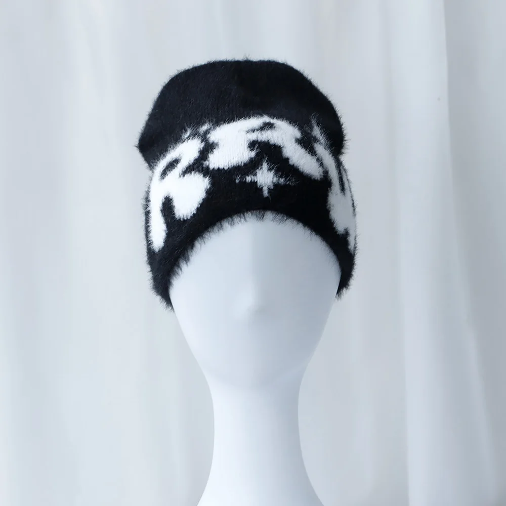 Шапка-бини унисекс Y2K шерстяная шапка в стиле K-POP