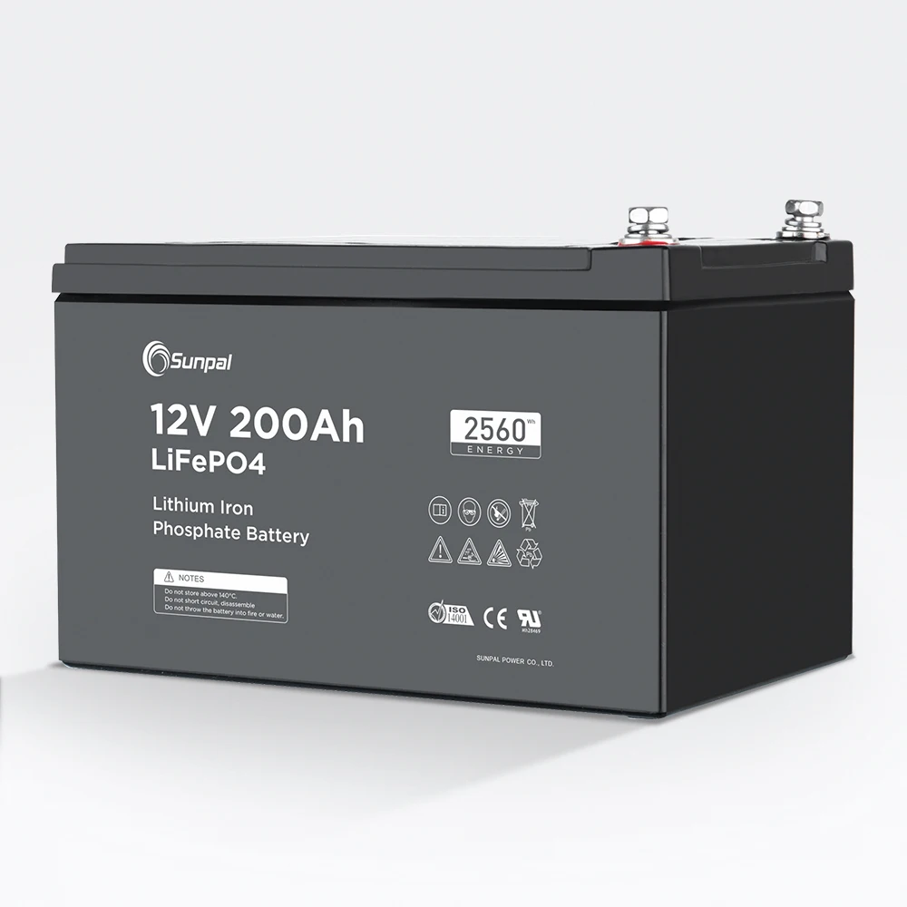 

Sunpal Lifepo4 Lithium Ion Batteries 12V 100AH 150AH 200AH Solar Battery Pack Storage System