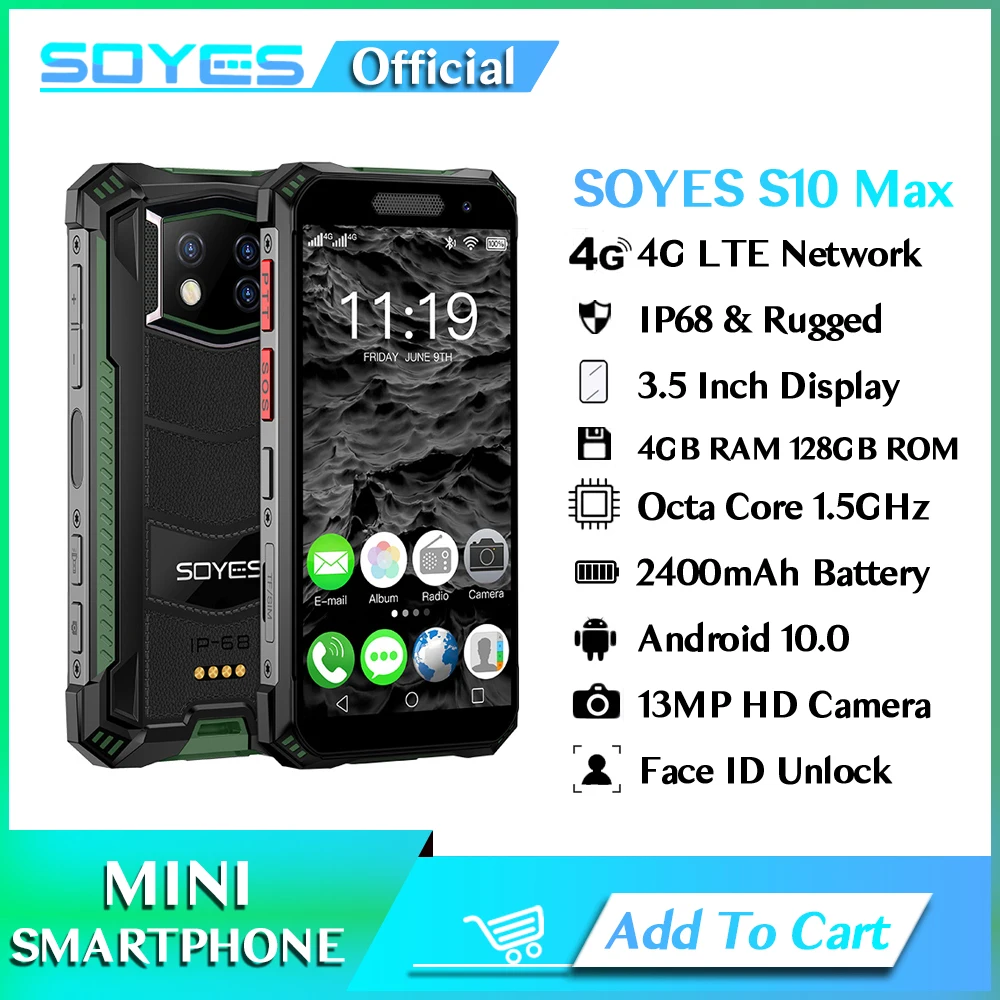 SOYES S10 Max смартфон с восьмиядерным процессором, ОЗУ 4 Гб, ПЗУ 128 ГБ, Android 10
