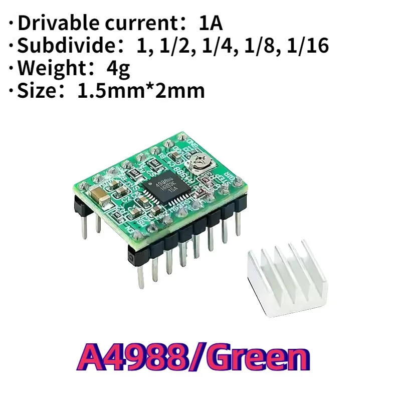 Шаговый Драйвер Reprap A4988 DRV8825 модуль шагового двигателя с радиатором