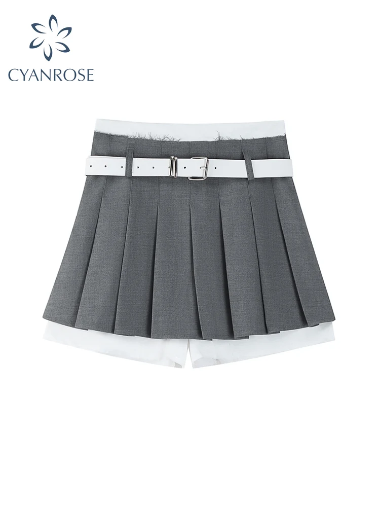 

Women's Pleated Skirts 2022 Summer Vintage Preppy Style Female Korean Streetwear High Waist E-girl Fashion A-line Mini Skirt New