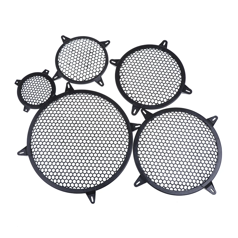 

4/6/8/10/12'' Car Audio Speaker Mesh Cover Protector Video Accessorries Car Hexagonal Plastic Speaker Net Cover