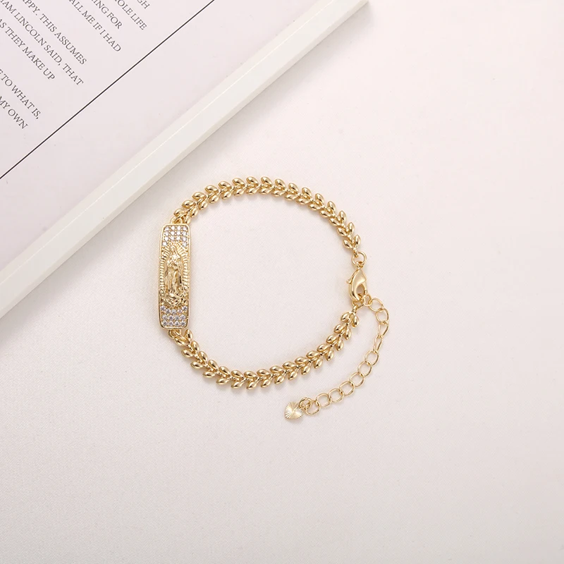 GrayBirds Циркон Сент-Иуда Женская мода Религиозный браслет Мексика Модные украшения