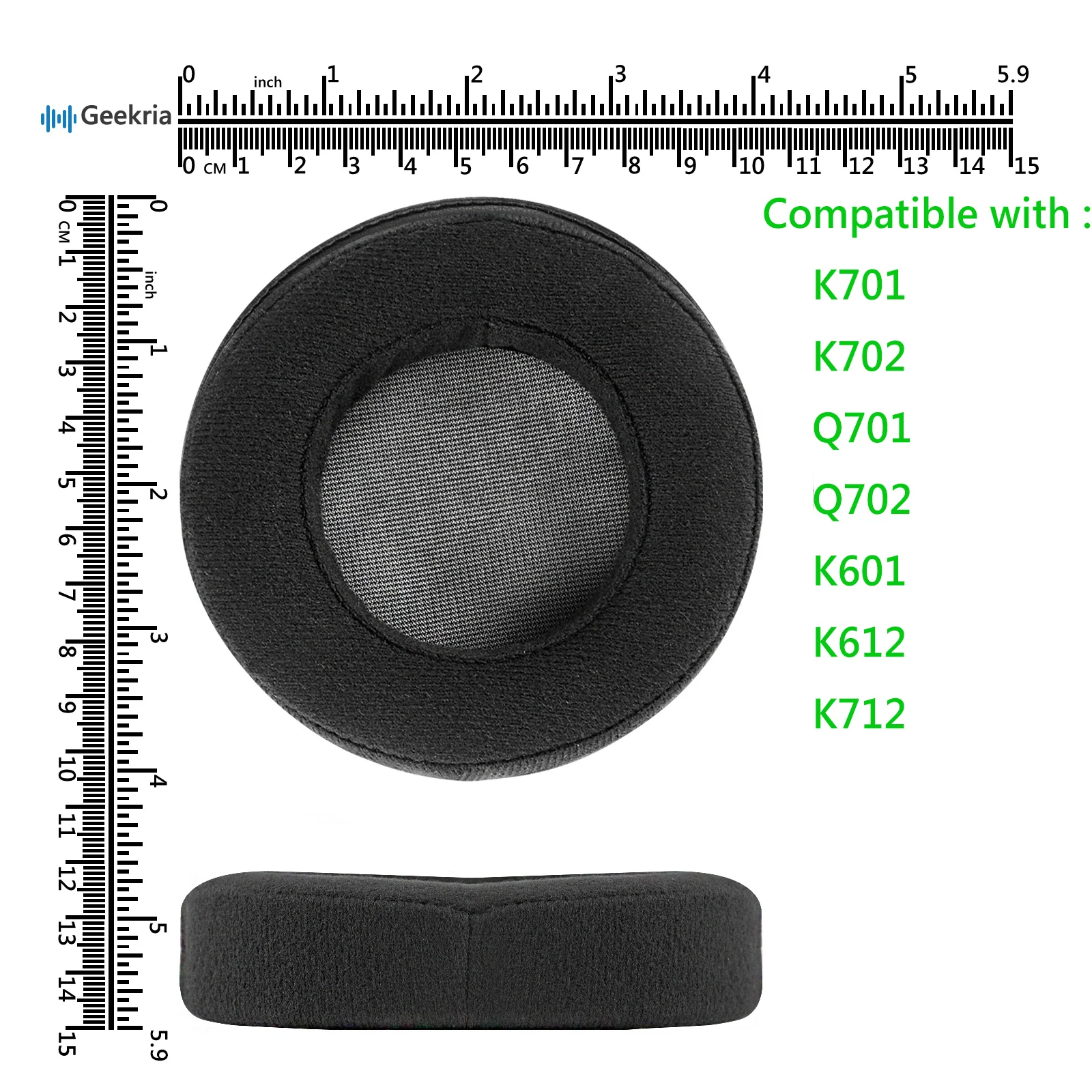 Сменные амбушюры Geekria Comfort Velour для наушников AKG K701 K702 Q701 Q702 K601 K612 K712 K400 K500