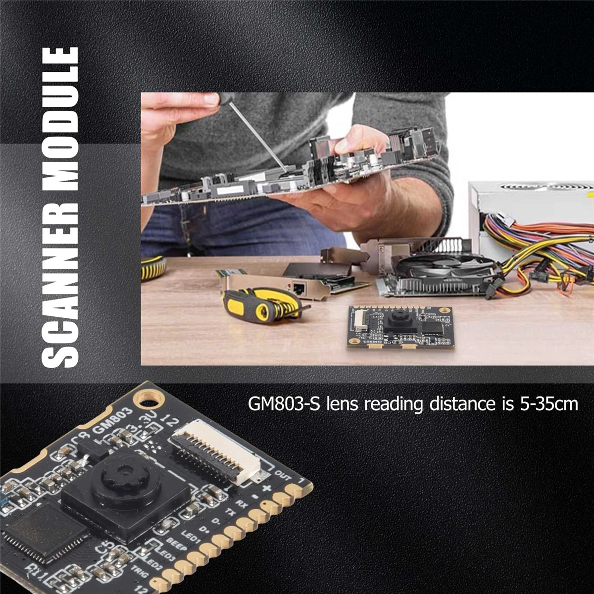 Модуль сканера штрих-кода 1D/2D QR-считыватель PDF417 для Arduino