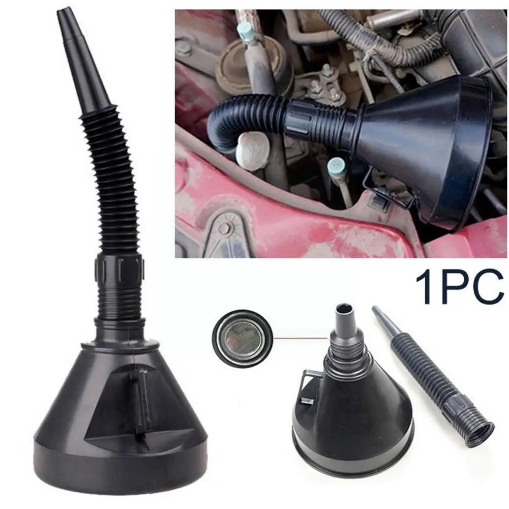 

Universal Oiler Filter Funnel Car Truck Motorcycle Filled Plastic Vehicle With Spout Pipe Pour Gasoline Car Repair Tool X6o2