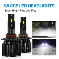 9006 led headlights 12v car light 2pcs bulbs 6000k hb4 csp low high beams 20000lm super bright easy install long life safe drive