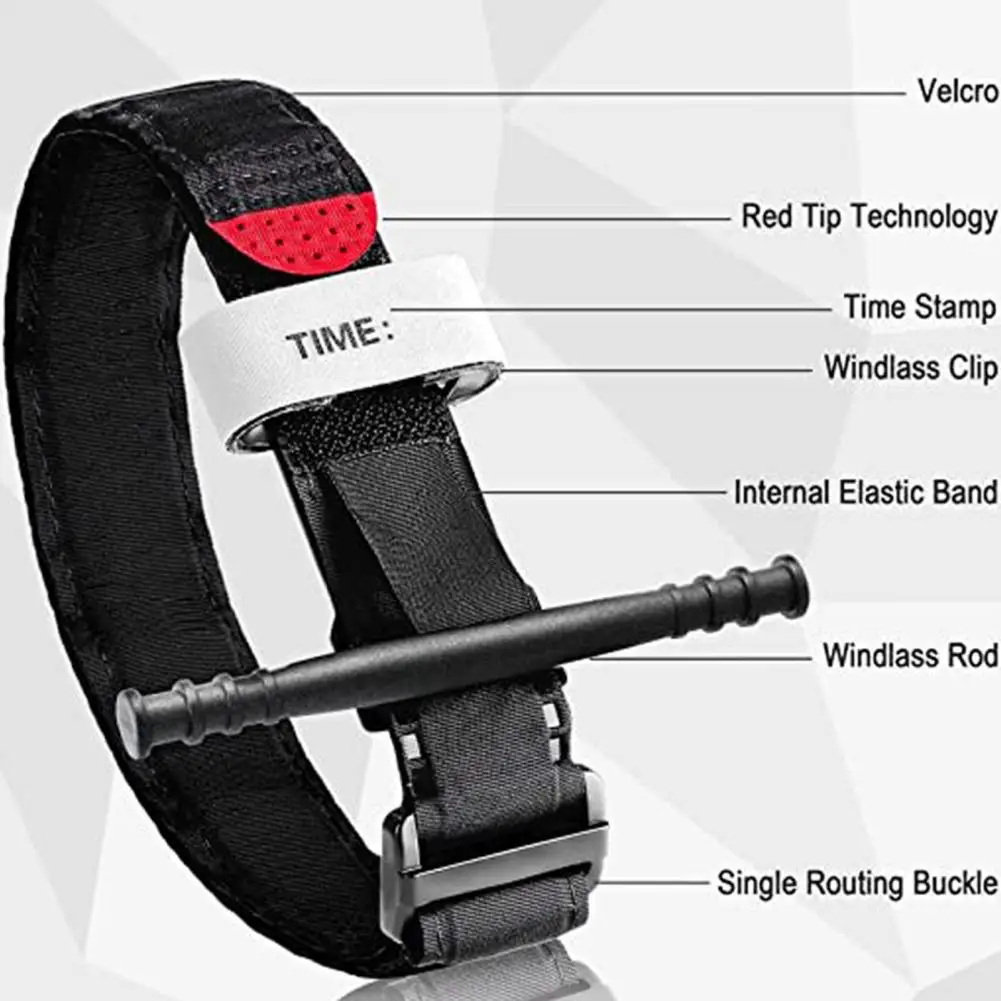 

Tourniquet High-grade Snap-on Effective Turnstile Buckle Outdoor Hemostatic Elastic Strap for First Aid