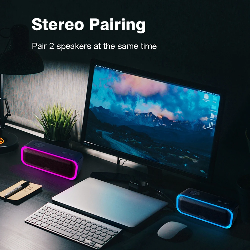 DOSS SoundBox Pro Беспроводная Bluetooth-Колонка портативная стерео-колонка с улучшенными