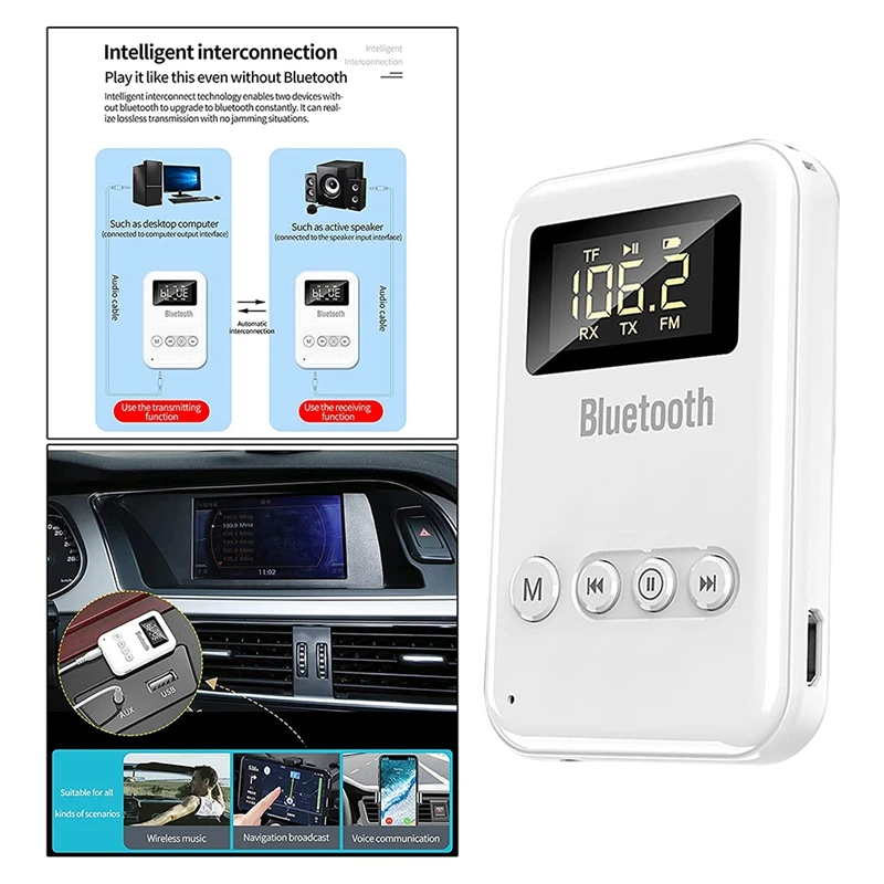 Дополнительная FM-радио Bluetooth 5 0 3.5 Φ для автомобильной домашней звуковой системы