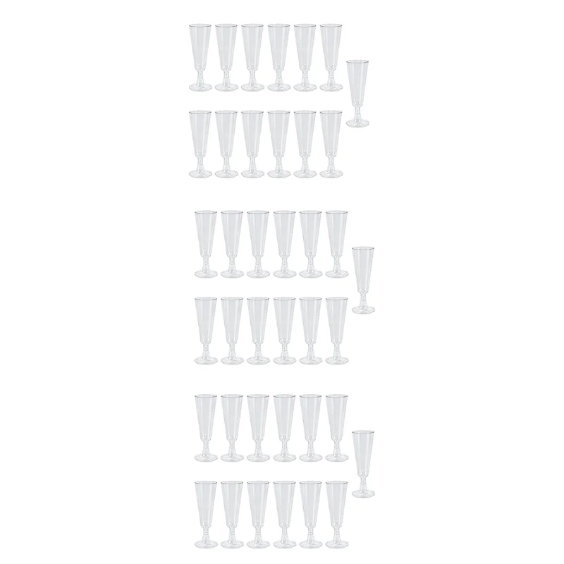 

180Pcs 150Ml Disposable Hard Plastic Champagne Glass Red Wine Glass Goblet Wine Glass Party Festival Event Supplies