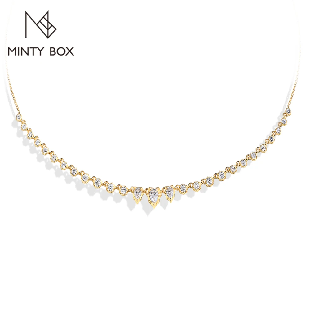 MINTYBOX S925 стерлингового серебра муассанит змея D VVS1 лабораторный бриллиант 18 К