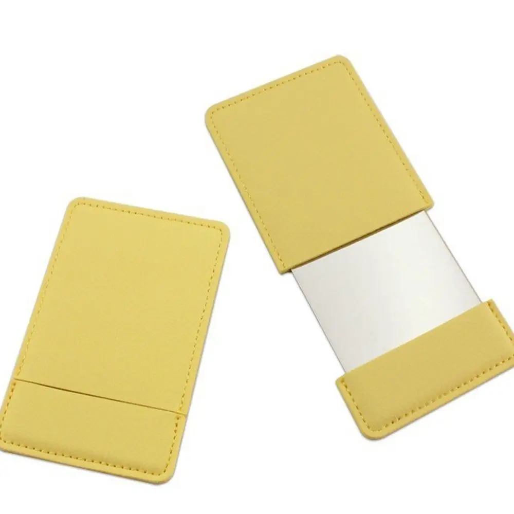 

Ultra-thin Unbreakable PU Leather Rectangle Compact Makeup Mirrors Vanity Mirror Pocket Mirror Cosmetic Tools