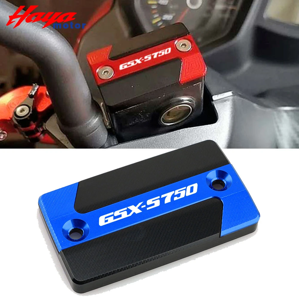 

С логотипом GSX-S750, алюминиевая крышка для мотоцикла с ЧПУ для SUZUKI бачок тормозной жидкости для переднего колеса 750 gsxs750 GSXS 750, все годы