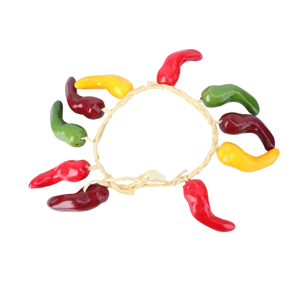 

Pepper Artificial Fake Vegetable Hanging String Chili Decor Vegetables Simulation Garland Strings Peppers Prop Pendant