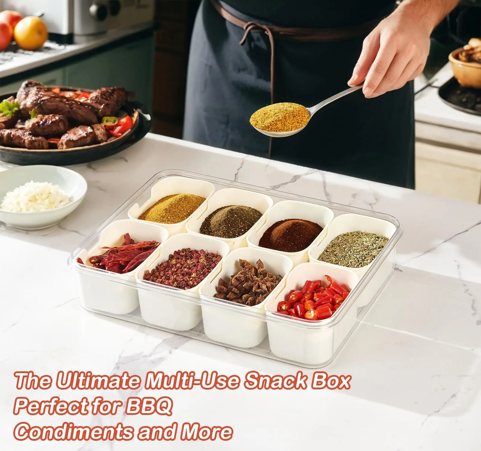 Контейнер для снэков с крышкой и ручкой