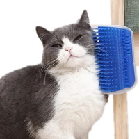 cats brush corner cat message self grooming comb plastic scratch bristles arch massager cat rubs the face with a tickling comb