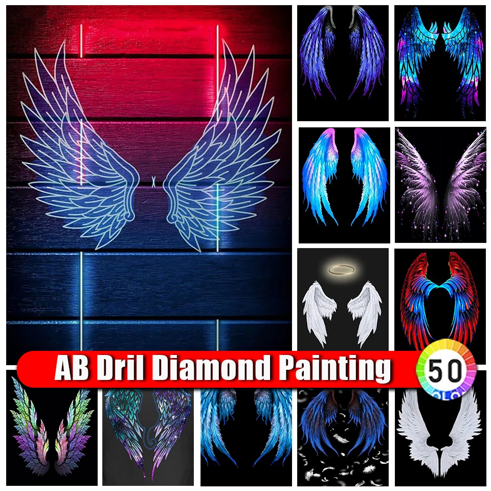 

Zipper Bag AB Diamond Painting Wing Colorful Full 5d Diamond Mosaic Landscape Kit Diy Rhinestone Picture Embroidery New 2023
