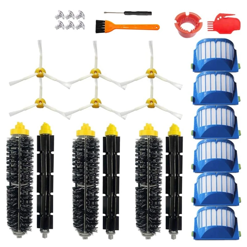 

Replacement Parts Kit for IRobot Roomba 600 Series:675 690 670 671 680 650 630 Side Brush, Roller Brush, Filter