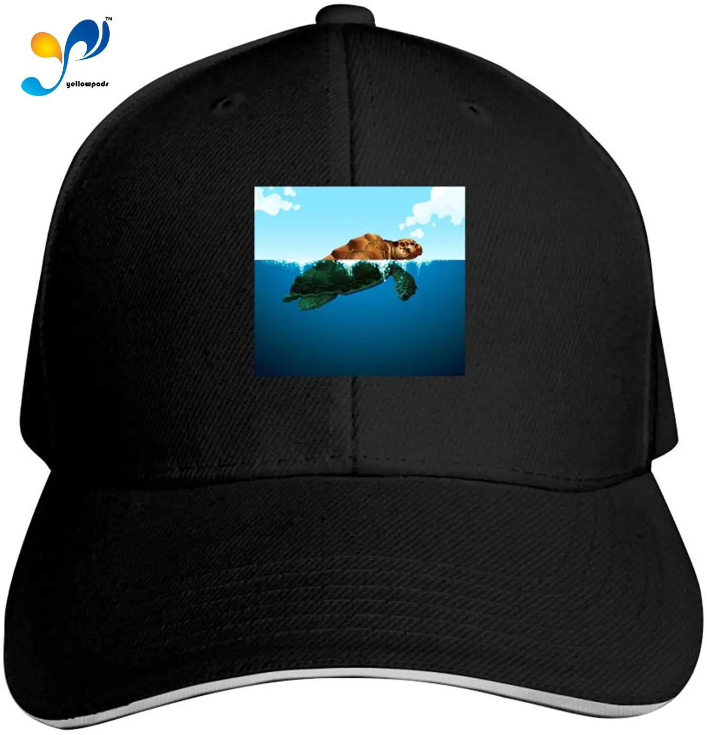 

Funny Plain Hat 3D Anime Turtle Classic Arc Dome Sandwich Running Cap