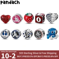 2022 new silver color round beads for jewelry making fits pandach 925 original bracelets women color pendant beads diy jewelry