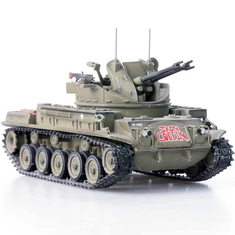 

Модель американского армии в масштабе 1:72, модель M42, танк с анти-самолетом, литый под давлением, игрушечный бронированный автомобиль, коллекционная демонстрация, украшение для подарка, вентиляторы