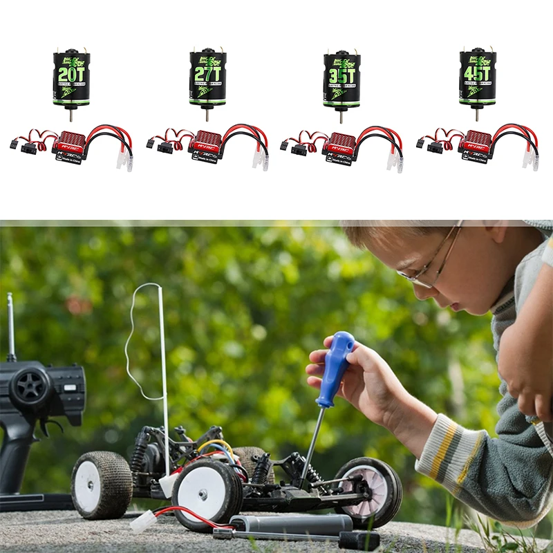 

F540 Waterproof Brushed Motor RC Crawler Motor 20/27/35/45T with 60A Bidirectional Brake Brushed ESC Electric Brushed RC Car